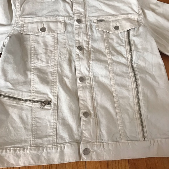 Armani Exchange Denim Jacket in Cream - Picture 2 of 13